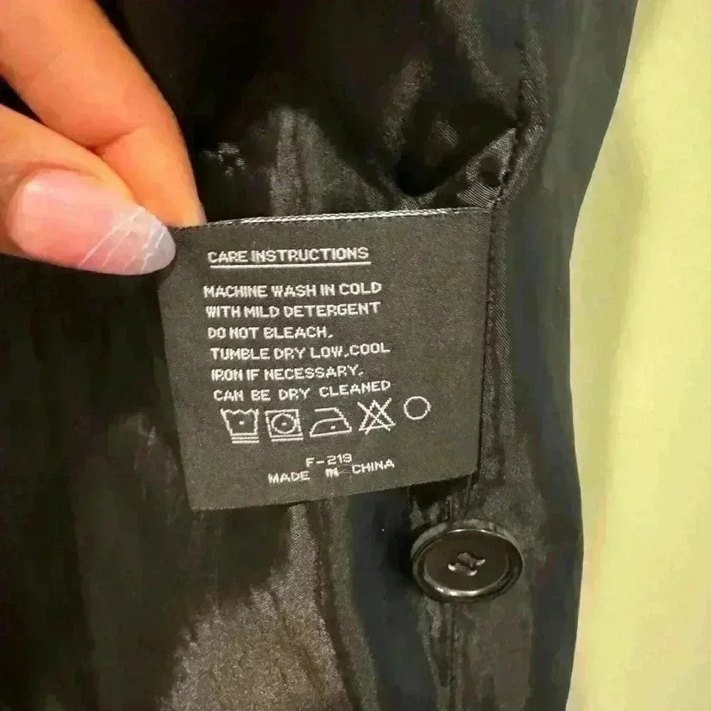 Fleet Street Black Lined Rain Coat - size Large